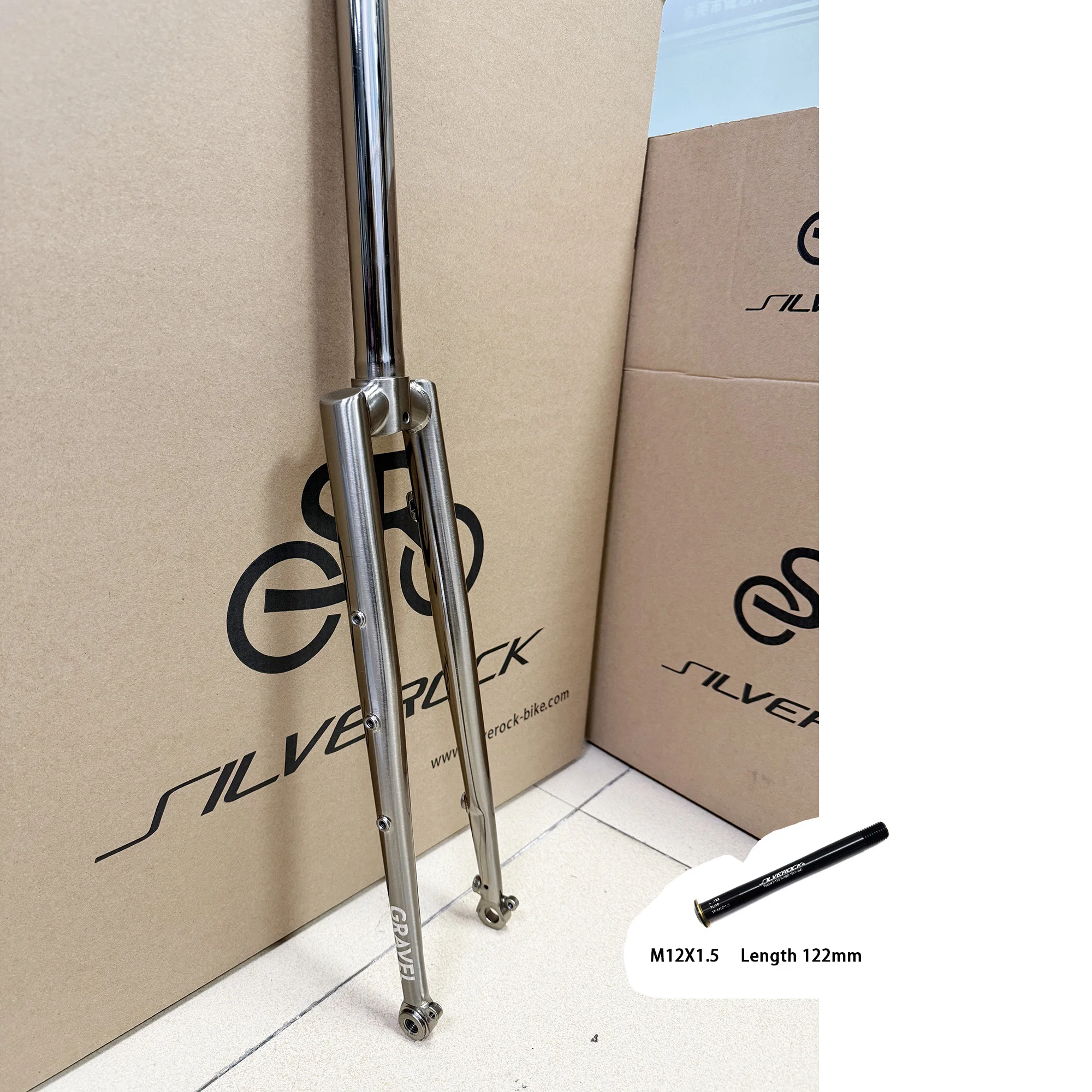 グラベルロードバイク用クローム鋼フォーク,スルーアクスル,m12 x