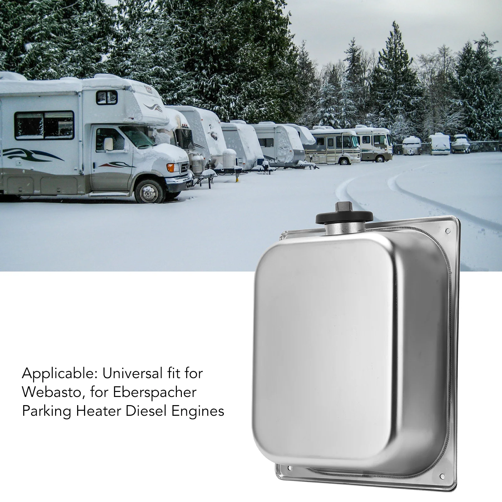 Fuel Tank Heater Gasoline Petrol Stainless Steel 7L Capacity