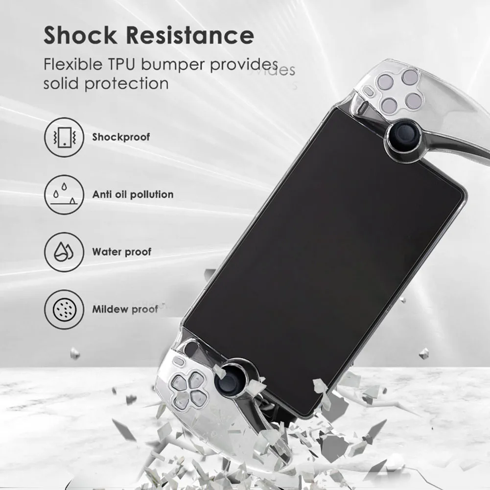 Transparent Protective Case for Playstation Portal Shockproof PC Full Protection Case Anti-Scratch Console Cover for PS5 Portal