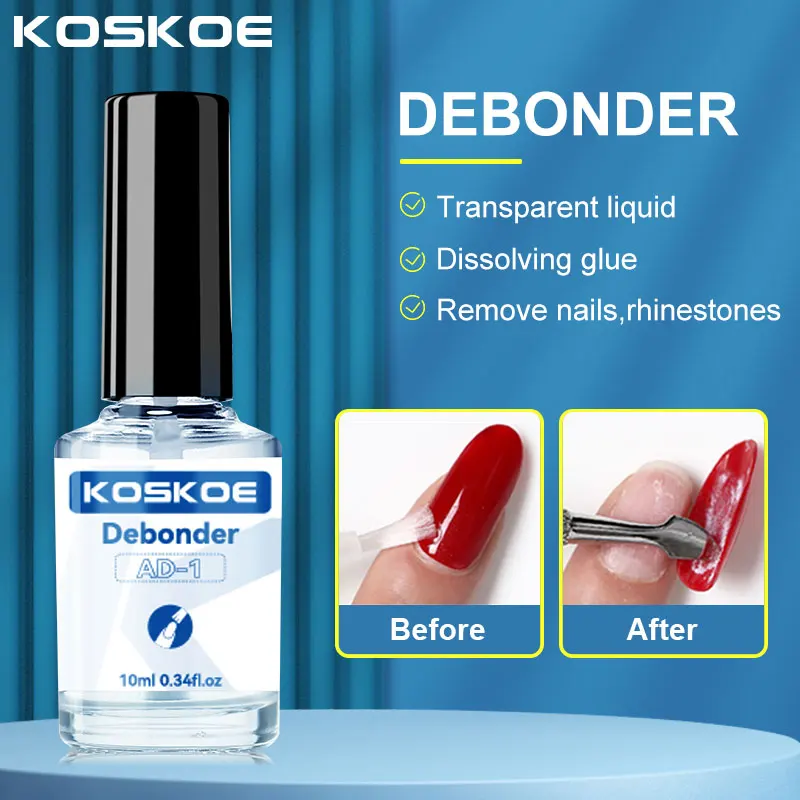 KOSKOE-Colle dégrati ante pour enlever les faux ongles, liquide transparent, dissolvant rapide, vernis gel, biscuits, 10ml