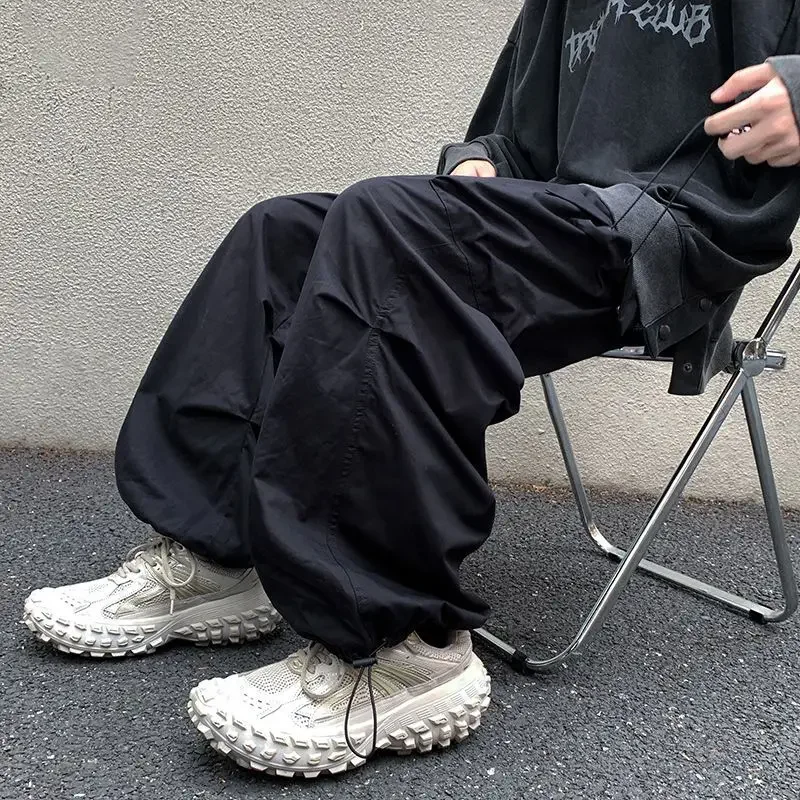 thumbnail image 1 of Pantalones Cargo para Hombre Pantalones Negros Holgados Pantalones Emo Hip Hop Hombre Rectos Y2k Nuevos En Harajuku Multibolsillos Anchos Vintage Trabajo Largos, 1 of 5