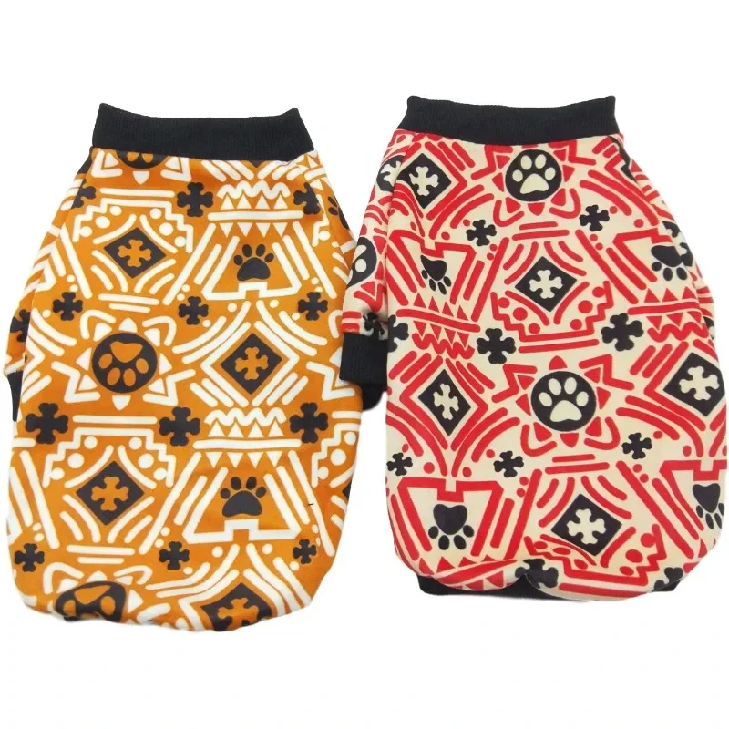 

Осенняя одежда для собак с принтом лап для маленьких собак Одежда для домашних животных для французского бульдога теплая куртка для йорков женская одежда CL0179