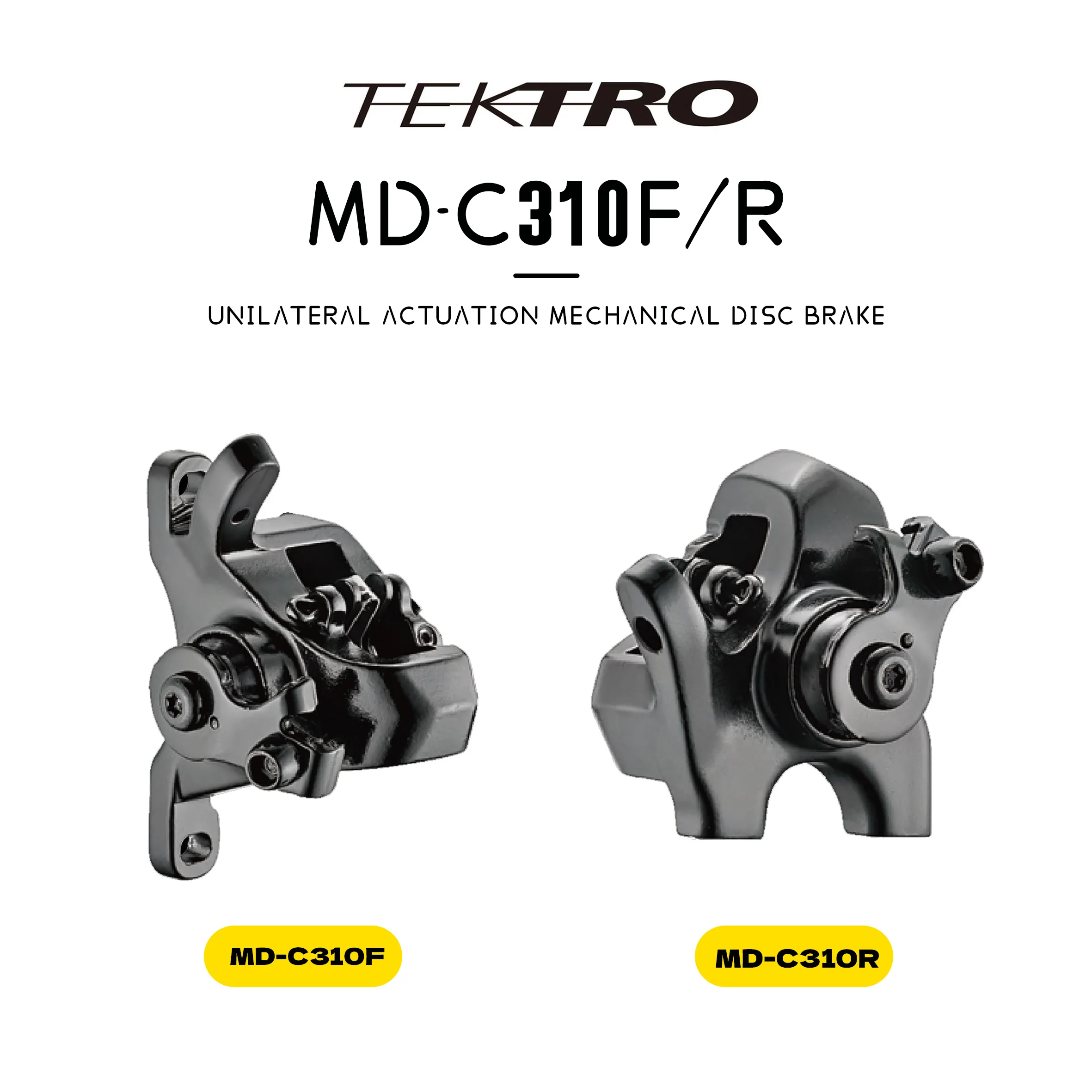TEKTRO Brake MD-C310F MD-C310R Mechanical Disc Road Gravel Bike Brake Cable Actuated Mechanical Disc Brake Flat Mount Ã˜160mm