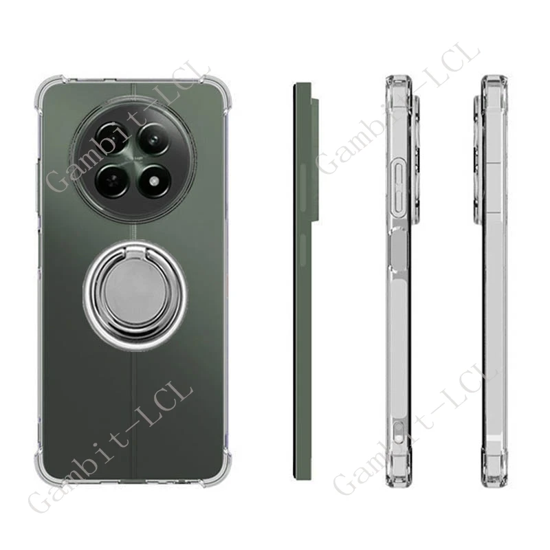 Enhanced Back Ring Holder Bracket Phone Case - TPU Soft Smartphone Cover