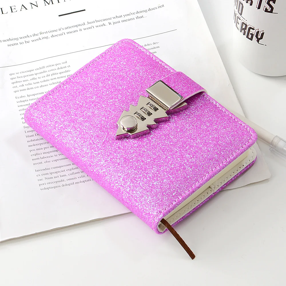 

A7 Password Book with Lock Diary Student Stationery Notebook Carry Travel Book Notepad Diary Office School Supplies Student Gift
