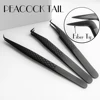 Fiber Tip False Lash Tweezers For Eyelash Extensions Black tweezer perfect close tip of tweezer for eyelashes 1