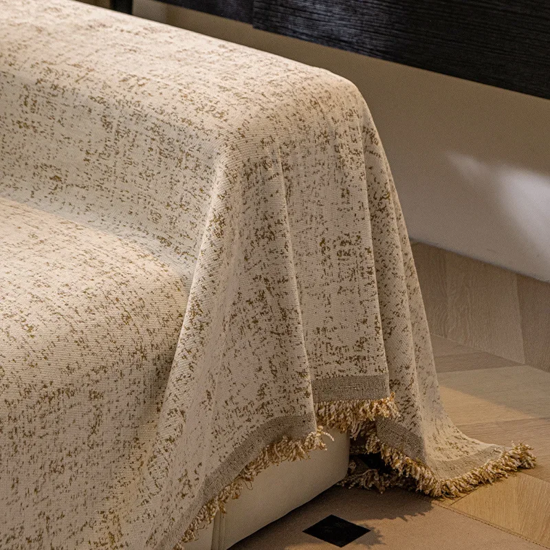 High-End Feelchenille Sofa Cover 2024 New Universal Four Seasons Comfortable Sofa Towel Cover All-Inclusive Blanket Cover 3