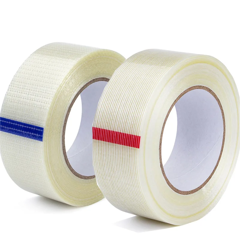 배터리 팩용 고접착력 포장 테이프, 스트립 메쉬 섬유 테이프, 롤 당 50m, 10mm-50mm