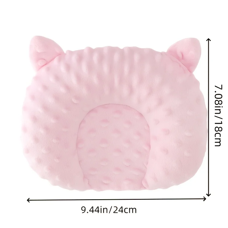 Cozy U-Shaped Cartoon Design Sleep Pad for Small Dogs Deep Sleep Accessory Polyester Fleece Elliptical Shape Ideal for Toy Breed