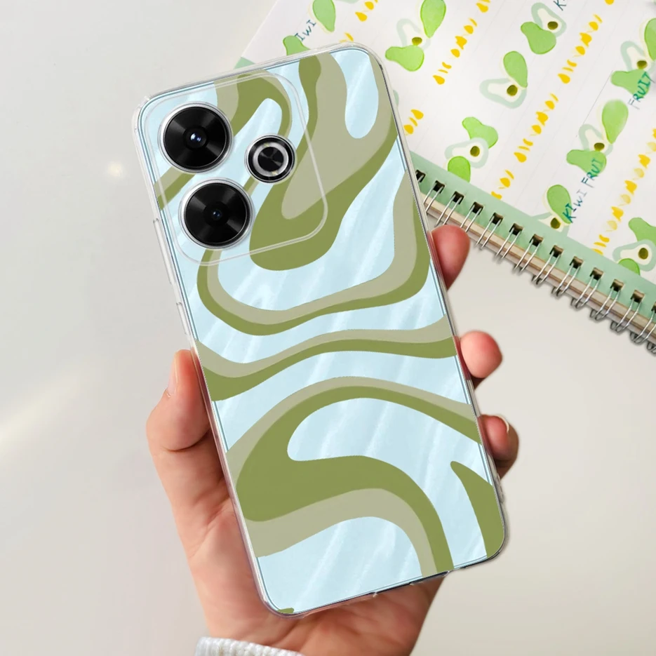 Colorful Flowers Painted Clear Silicone Phone Case - Soft Protective Cover