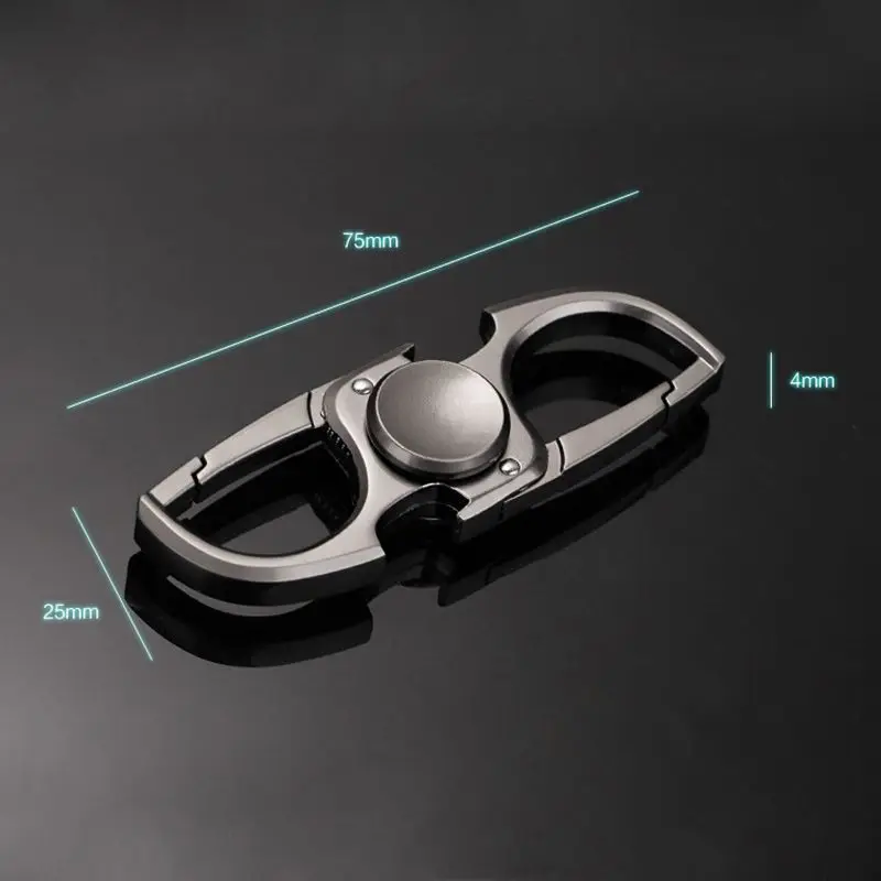 Q0KB Metal Spinner Fingertip Fidget Toy Interactive Anxiety Relief High Speed Spinner Novelty Gadget Toy for Autism Adults 6
