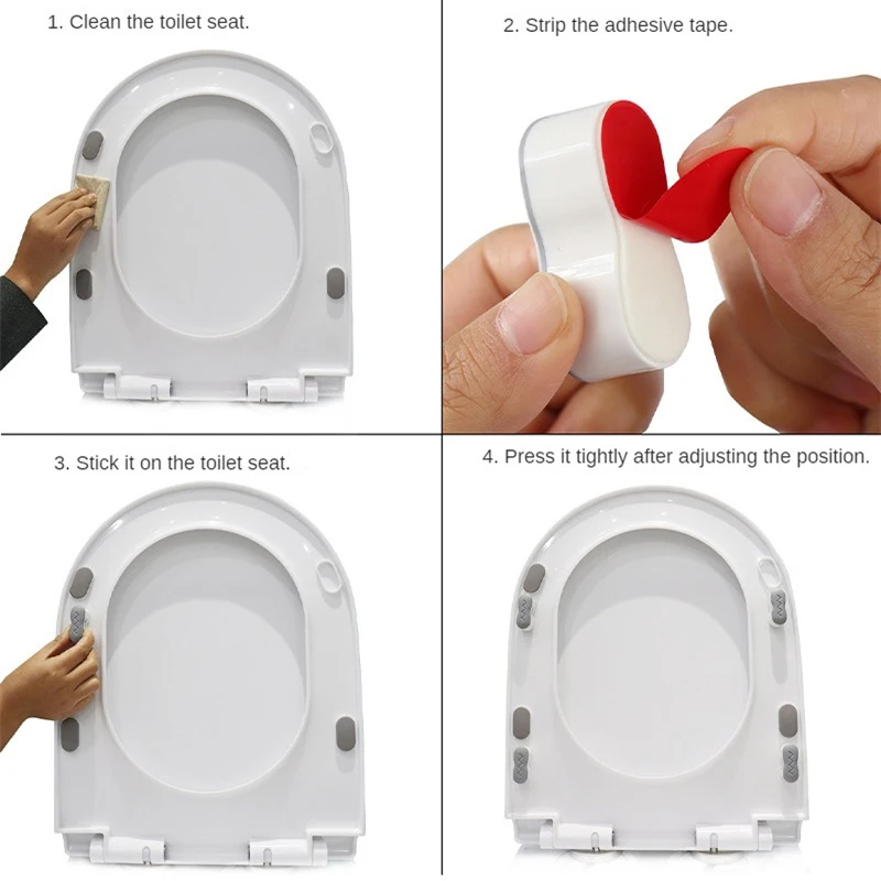 Toilet Seat Accessories 4Pcs Antislip Toilet Cover Gasket Bumper