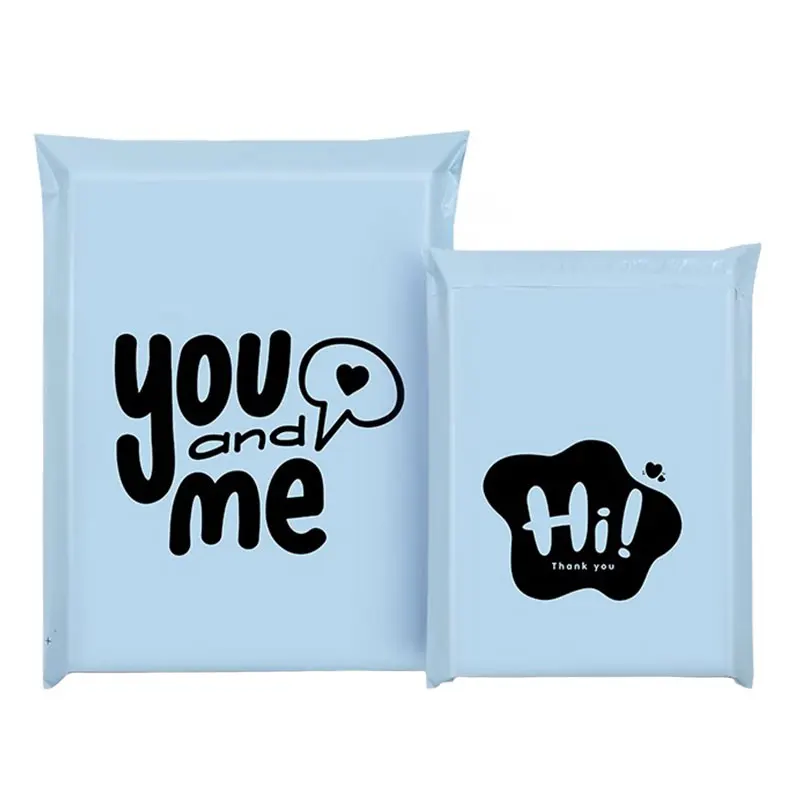 50pcs nouveau bleu épaissit Express sacs vous et moi impression dessin animé sac de livraison logistique vêtements étanche jouet stockage personnalisé