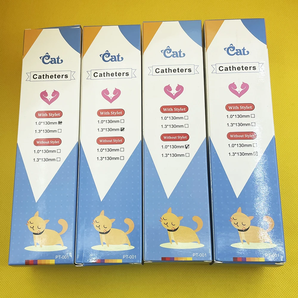 Pet Cat Urinary Catheter With Luer Lock Close End Relieve Urethral Obstruction FLUTD Treatment Retention Unblock Tool