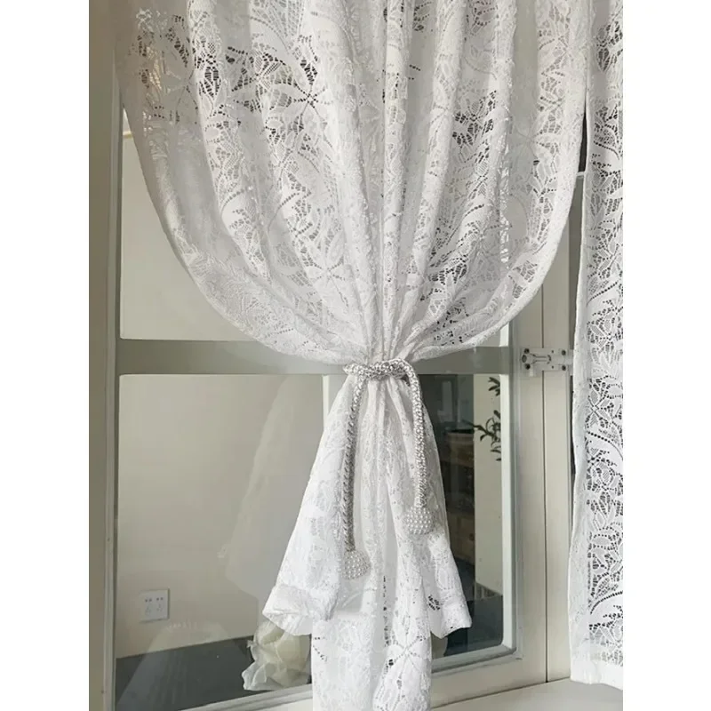 Curtains For Living Room French Lace Window Curtain 2025 New 1PC Modern Simple Simplicity Simple Lines 4