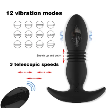 Thrusting Butt Plug Vibrator Sexy Toys For Men Prostate Massager Bluetooth APP Wireless Remote Control Dildo Vibrators For Women 5