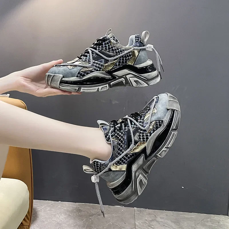 

Women's shoes muffin trendy sports old daddy shoes pretty female hundred with fashionable casual spring and autumn new shoes