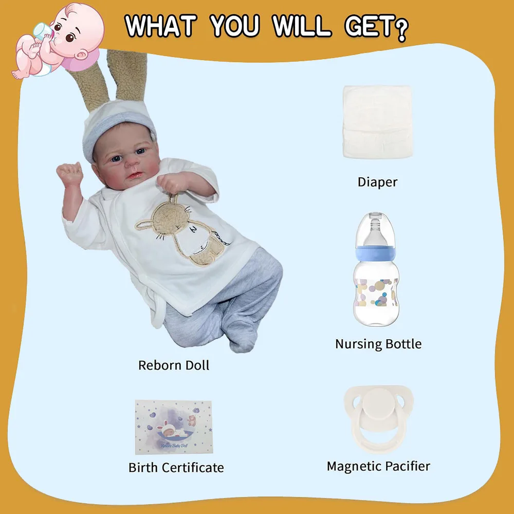 リアルなリボーンベビードール 45cm リアルなシリコンビニール製