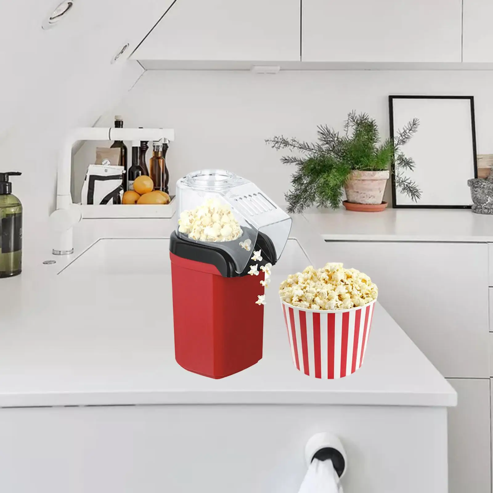 Small Popcorn Maker DIY Efficient Household for Party Kitchen Home