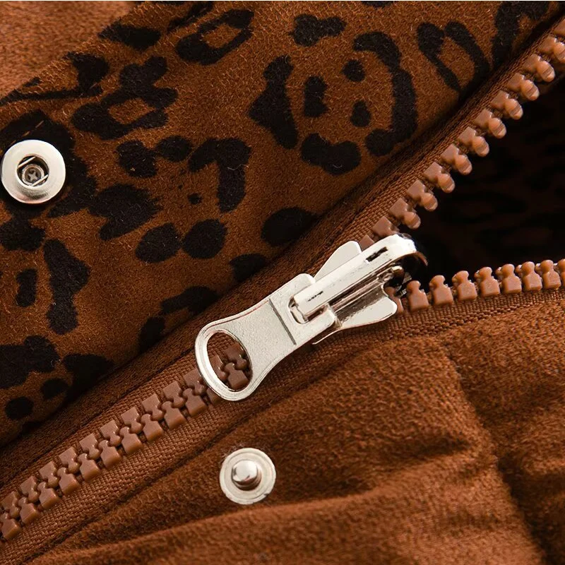 Autumn Winter Women Vest Fashion Wear On Both Sides Vintage Leopard Print Down Vests Coats Casual High Street Waistcoat Tops