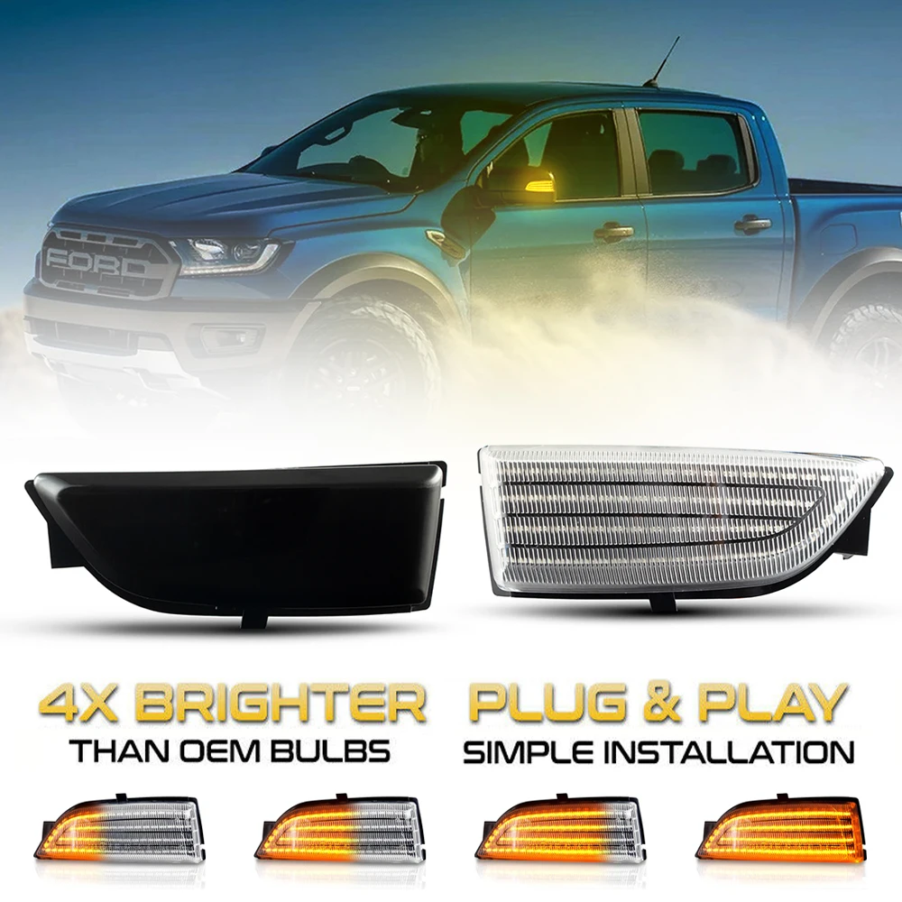 

Светодиодный динамичессветильник поворотник для Ford Everest 2015-2021 Ranger T6 Raptor Wildtrak