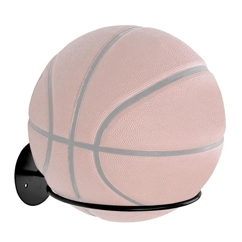 

20cm Wall Mounted Basketball Storage Rack Metal Basketball Display Stand Over The Door Football Rack Spacesaving Easy To Install