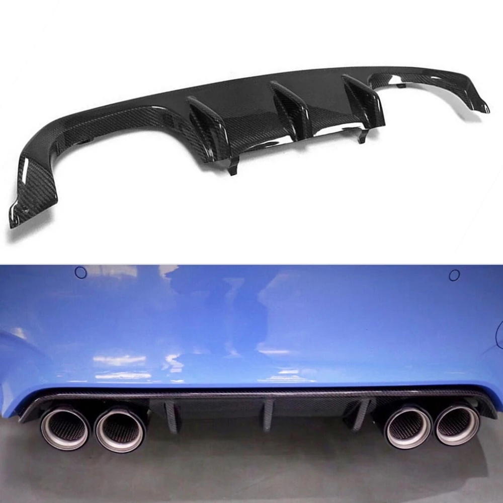 

Carbon Fiber Car Rear Bumper Diffuser Lip Exhaust Guard Spoiler Splitter For BMW M3 M4 F80 F82 F83 2015-2020 MP Style