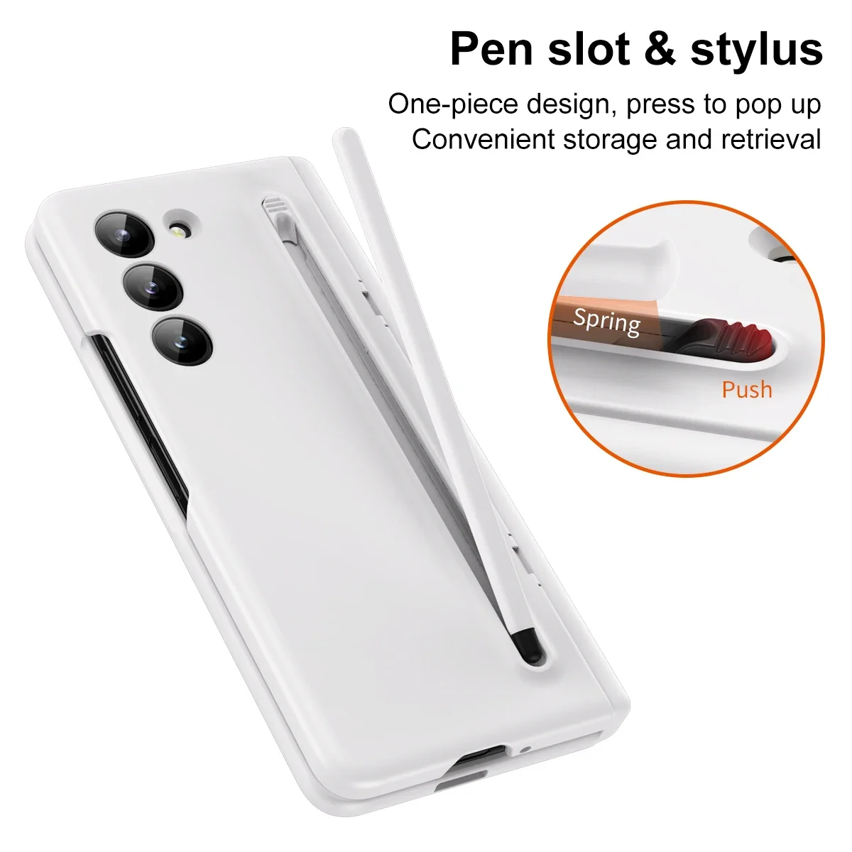 

Skin Friendly Matte For Samsung Galaxy Z Fold 5 4 3 Case with Tempered Film Pen Slot Capacitor Pen Folding Hinge Bracket Cover