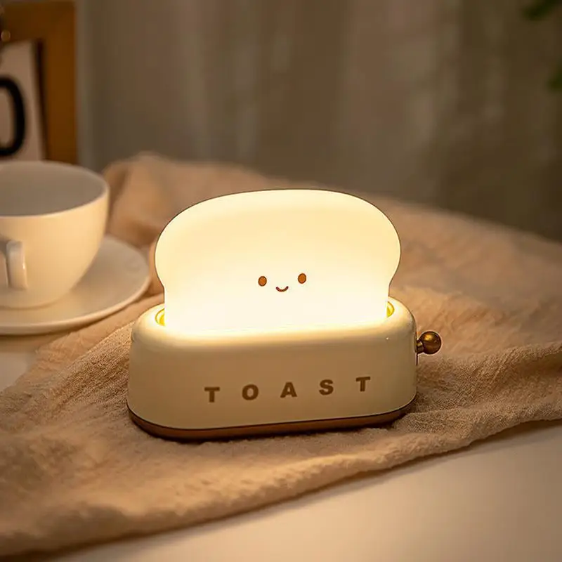 

Toaster Shape Table Lamp Rechargeable Nursery Night Light Baby Light Baby Lamp Kids Night Lights For Bedroom Toast Lamp