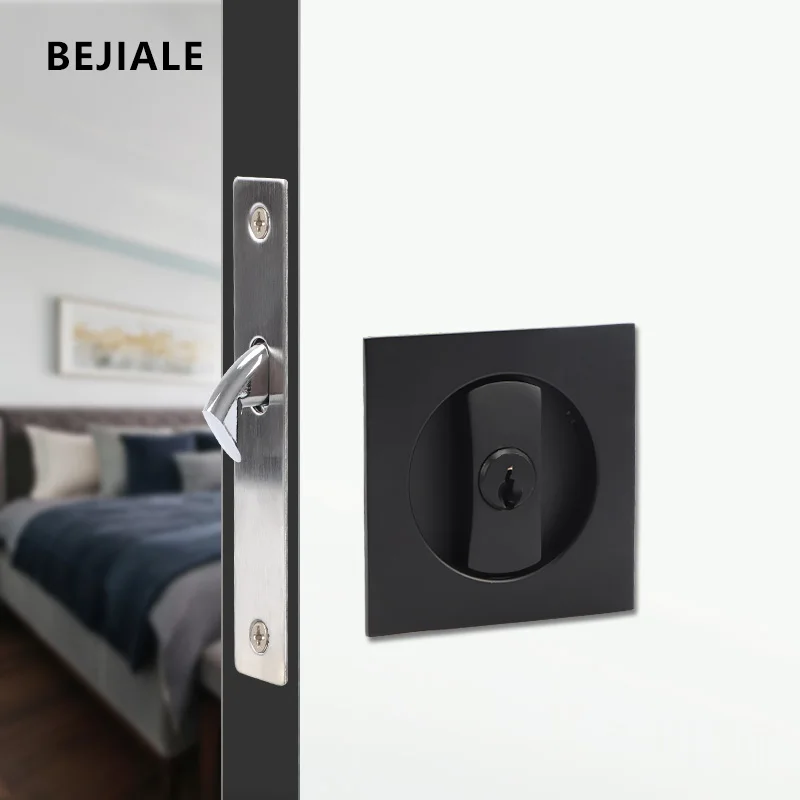 Hot Style Sliding Door Lock Kitchen Balcony Sliding Door Lock Household Double Hook Embedded Invisible Bathroom Single Hook