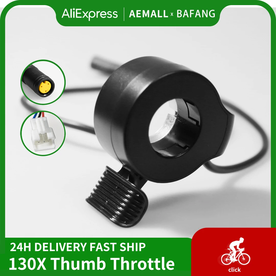 

E-Bike Throttle for Electric Scooter, Ebike, 24V, 36V, 48V, 52V, 60V, 72V, 130X，Waterproof Connector, Electric Bicycle Parts