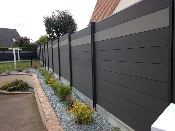 Direct factory price Waterproof Garden WPC Fencing Wood Plastic Composite Fencing WPC Fence Panels 4