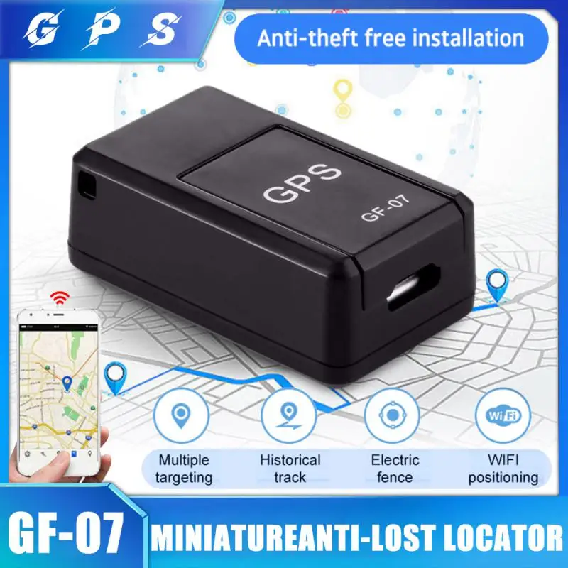 GF-07 Mini GPS Tracker, Ultra Mini GPS Long Standby Magnetic SOS Tracking  Device,GSM SIM GPS Tracker For Vehicle/Car/Person Location Tracker Locator