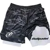 Men's Running Training Shorts with Phone Pocket Tight Shorts Sportswear 2-in-1 Print 6