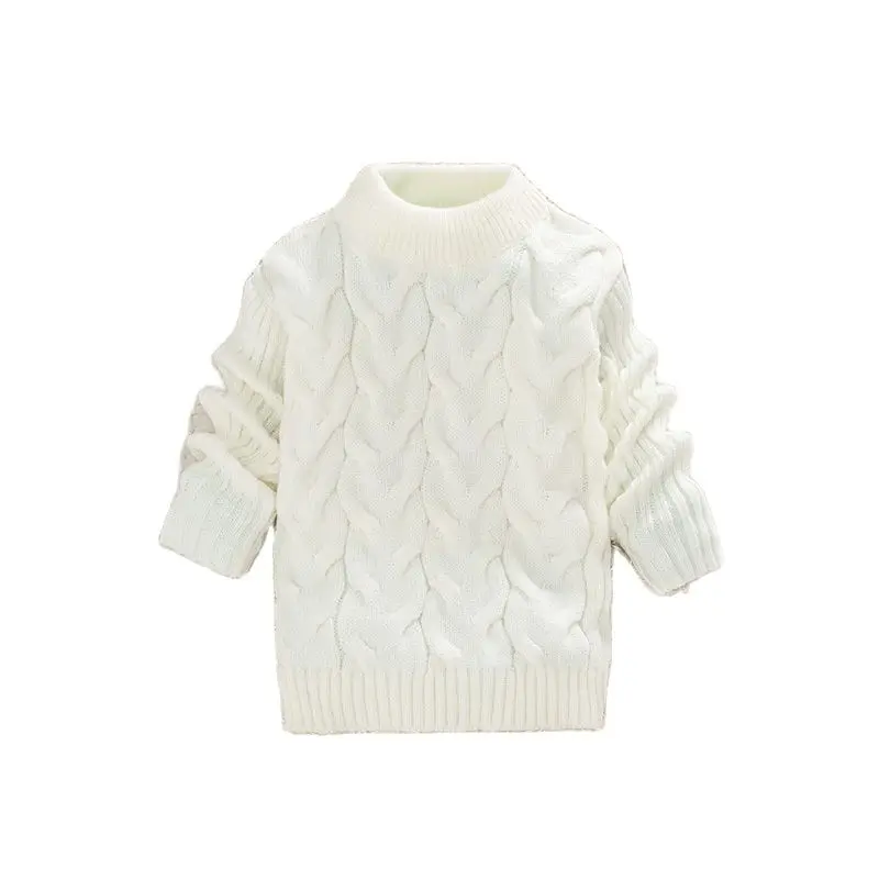 Baby Girls Sweater Autumn Knitting Tops infant Winter Turtleneck Clothes baby Boys Cotton Warm Round Neck Sweater 1-2 Years