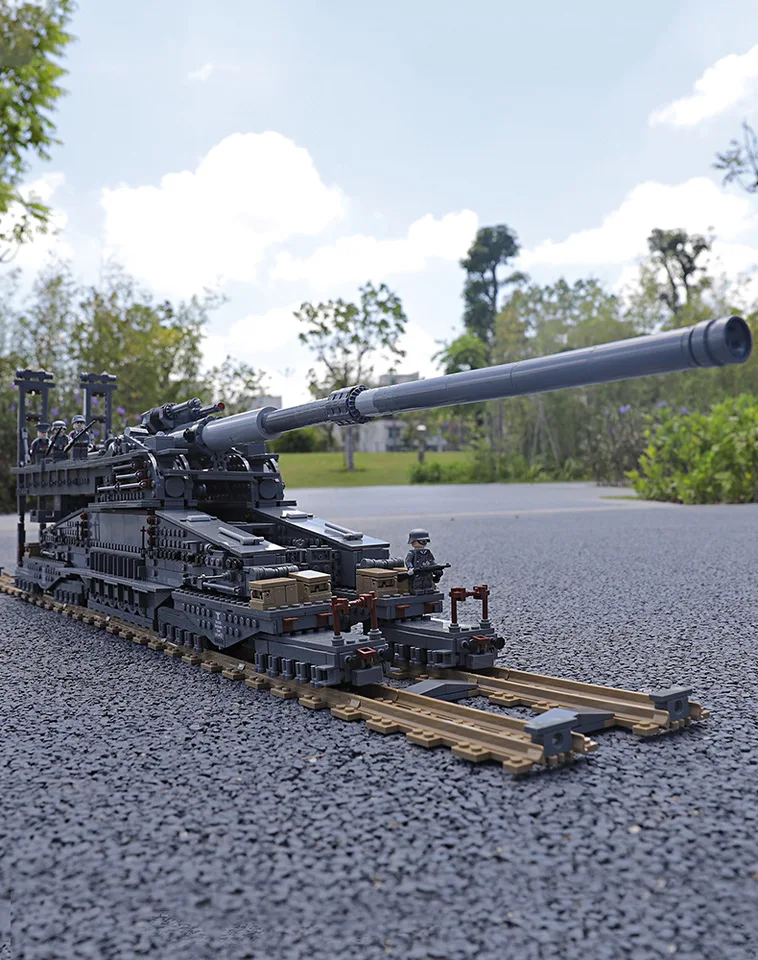 Kazi 10005 3846Pcs German 80cm K[E] Railway Gun Dora Gustav Heavy