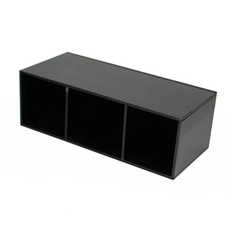 Acrylic Makeup Organizer 3 Slots Lipstick Makeup Brush Holder Case Cosmetic Storage Box Eyebrow Pencil Organizer Makeup Box 4