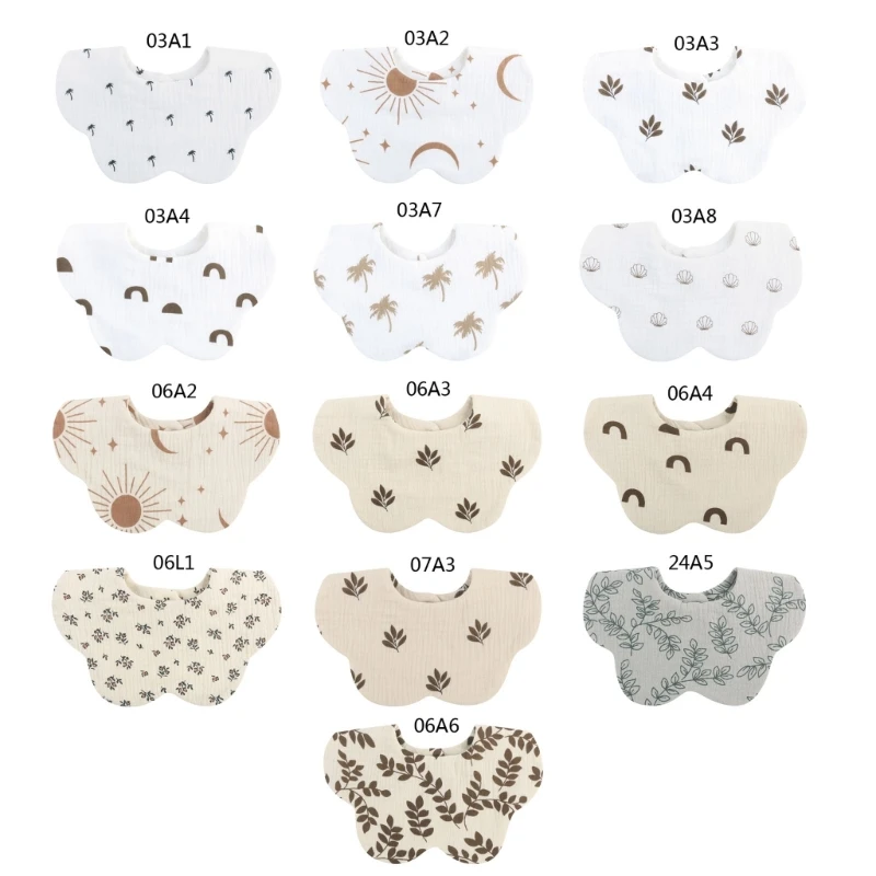 

Print Baby Bibs Soft and Absorbent Burp Cloths for Boys and Girls, Infant Drooling Bib for Feeding and Teething Hour