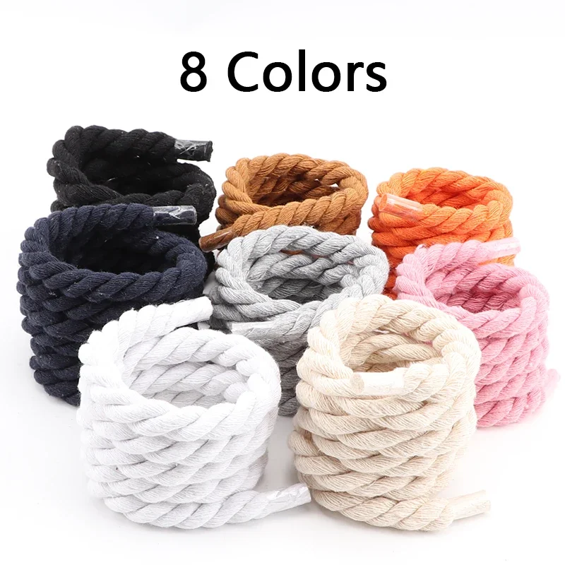Shoe Laces Shoe Accessories 1Pair Round Shoelaces Cotton Shoelace Running Sneakers Laces 100/120/140/160CM Boots Shoe laces Shoes
