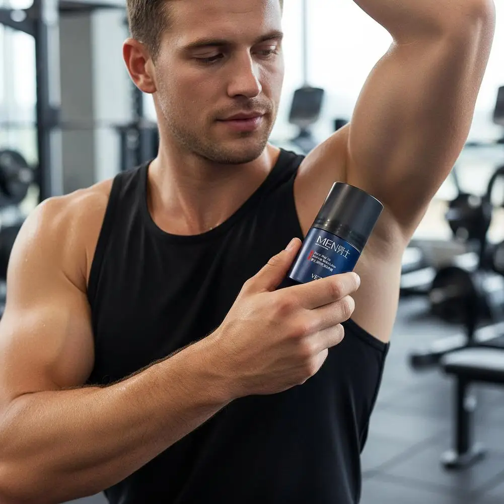 Deodorante solido portatile per uomo, profumo leggero e fresco, profumo solido maschile, controllo degli odori per 72 ore, ideale per lo sport - immagine 2