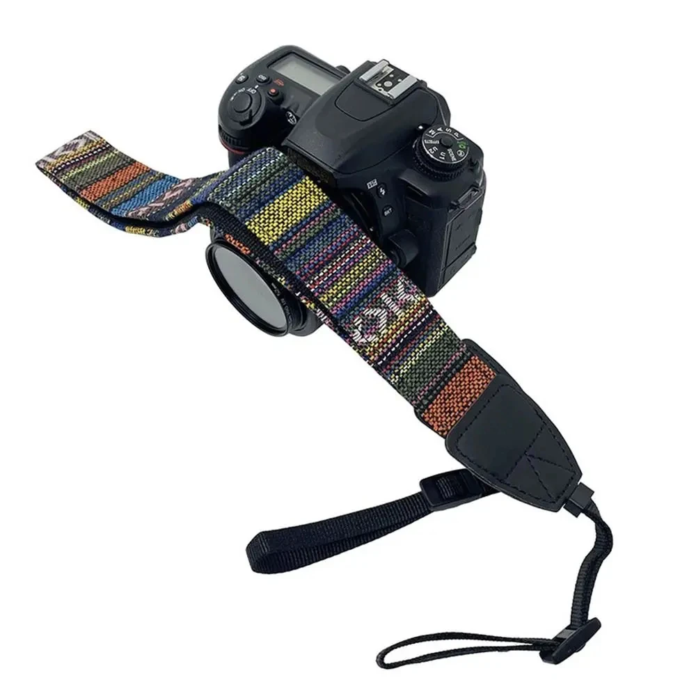 Adjustable PU Leather Retro Ethnic Style Camera Shoulder Belt
