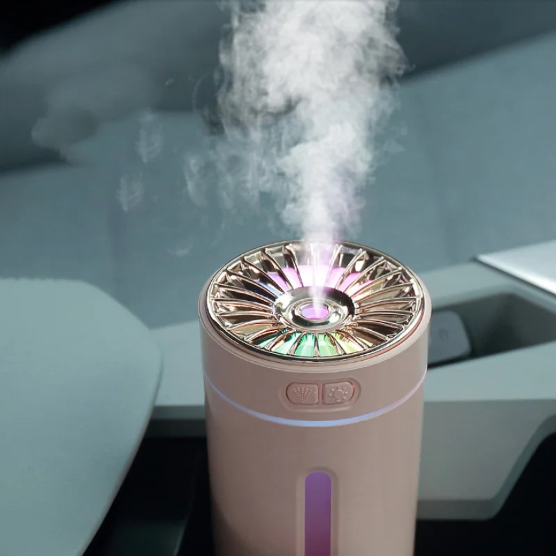 300ML Car Air Humidifier USB Rechargeable For Home With Colorful Night Light Mute Mini  Aromathe Essential Oil  Diffuser