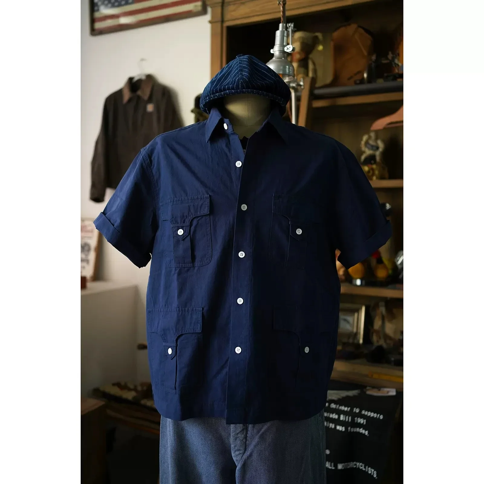 

Второй заказ, льняные рубашки с коротким рукавом и 4 карманами