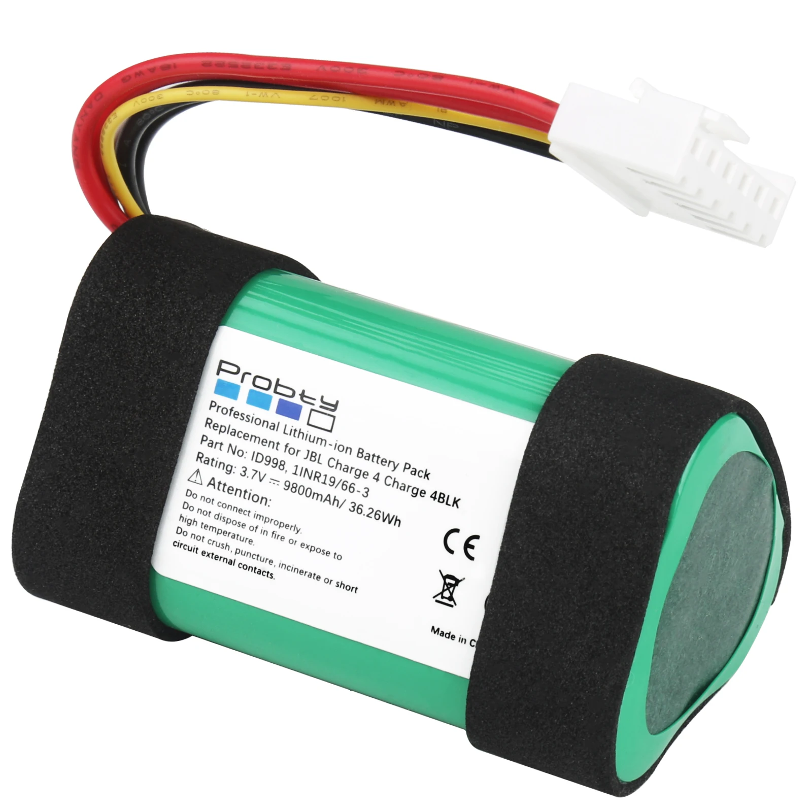 Batteria per JBL 9800mAh 1INR19/66-3 ID998 IAA011NA SUN-INTE-118 l'altoparlante senza fili di Bluetooth della tassa 4 4BLK 4J di 31