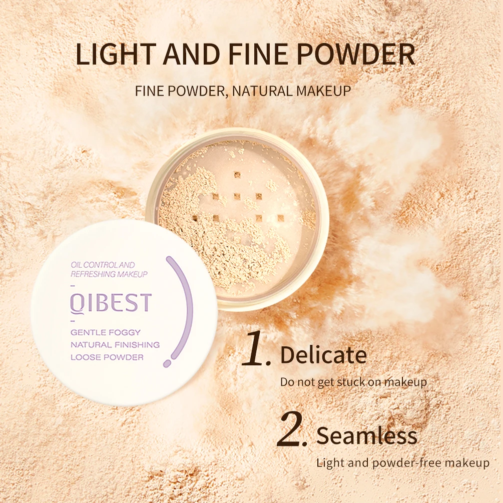 Magical Halo 3 Color Makeup Loose Powder Transparent Finishing Powder Waterproof Cosmetic Puff Face Finish Setting setting powder loose powder face powder