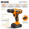 HILDA 12V 16.8V 21V Electric Screwdriver  Mini Wireless Power Driver Cordless Drill DC Lithium-Ion Battery Power Tools 2