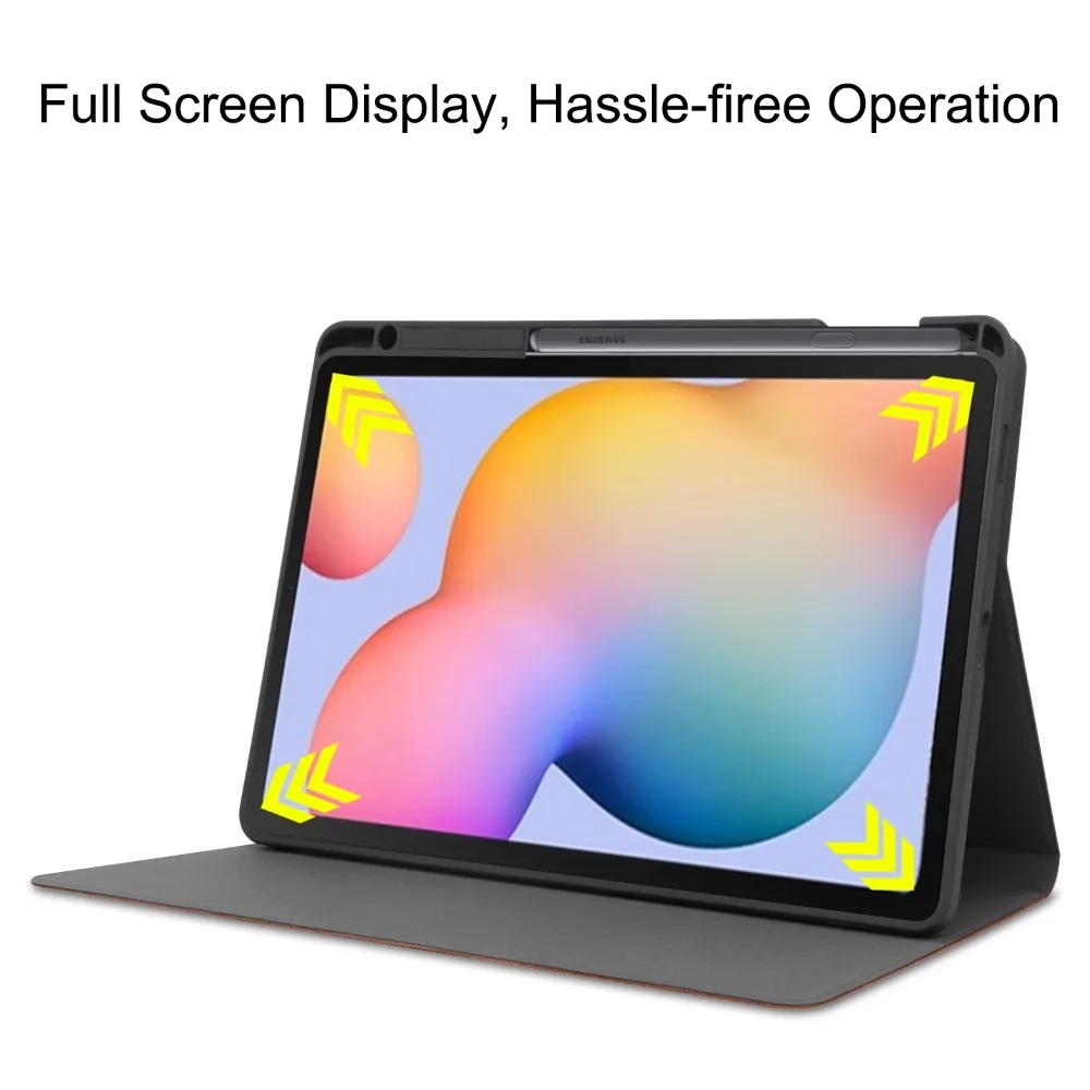 Premium Leather Tablet Case with Pencil Holder and Auto Sleep/Wake Feature