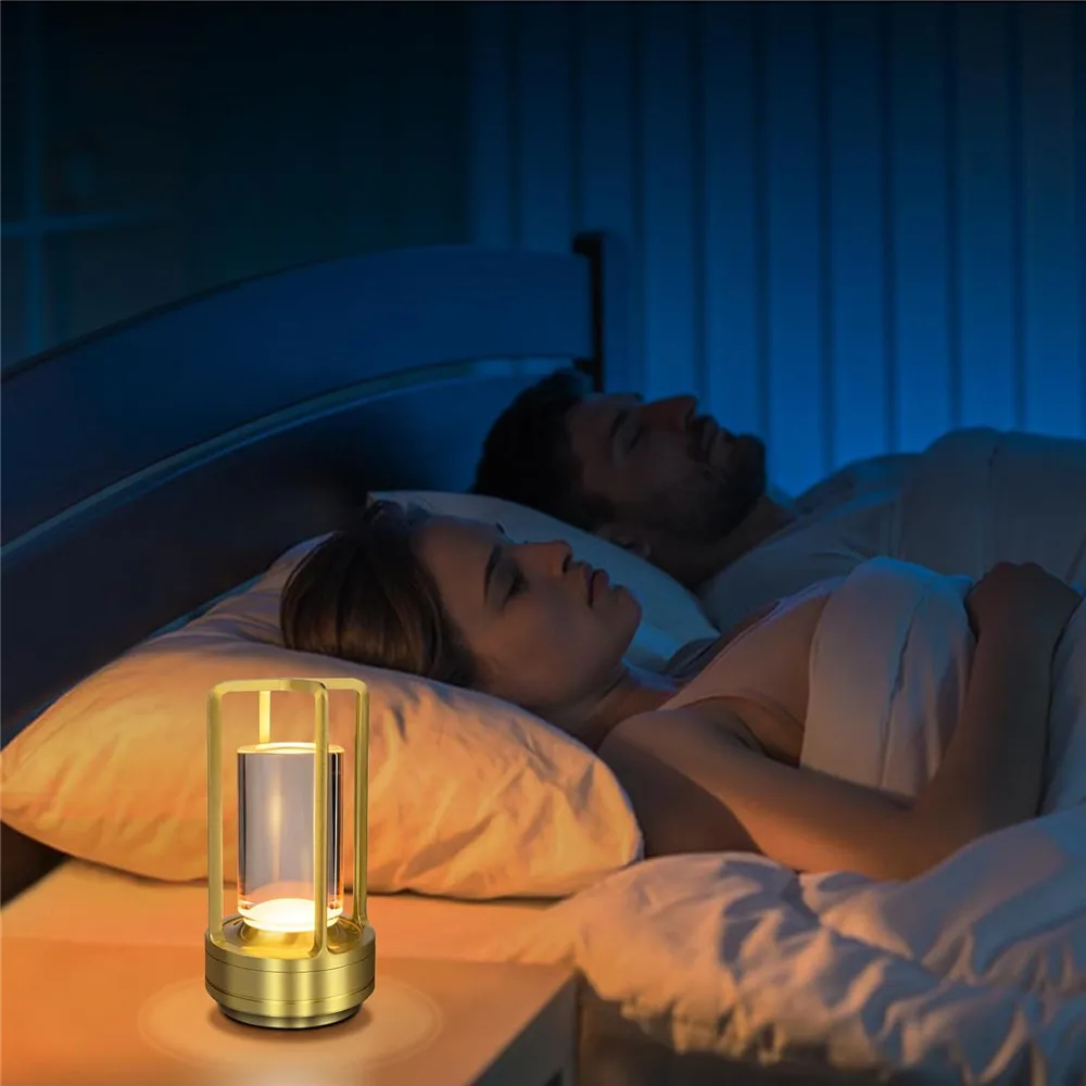 LED Cordless Table Lamps Retro Bar Metal Desk Lamp Rechargeable Touch Dimming Night Light Restaurant Bedroom Home Outdoor Decor 6