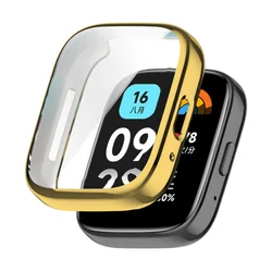 Durable TPU Screen Protector Cover for Smartwatches - Protective Watchband Case and Shell (Gold)