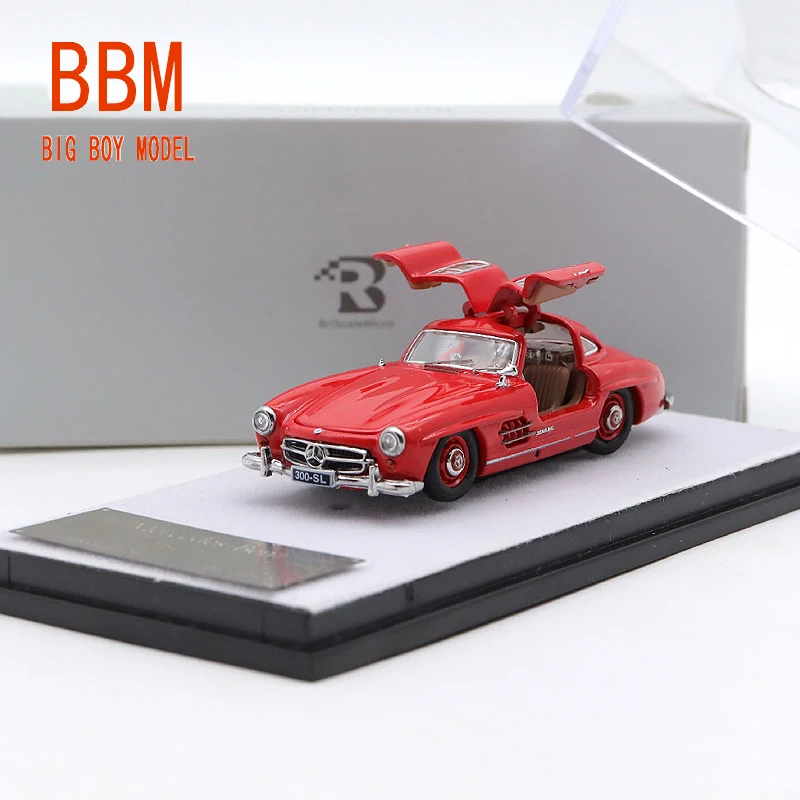 

Diecast 1/64 Scale 1955 Mercedes 300SL Car Model W198 Gull-wing Doors Alloy Collectible Toys Gifts for Boys Static Display